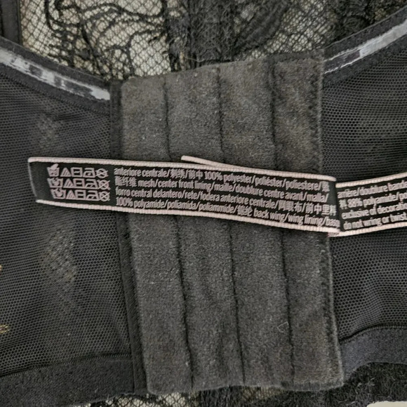 Victoria's Secret Women Lace Cropped Corset XL Black - Picture 6 of 11